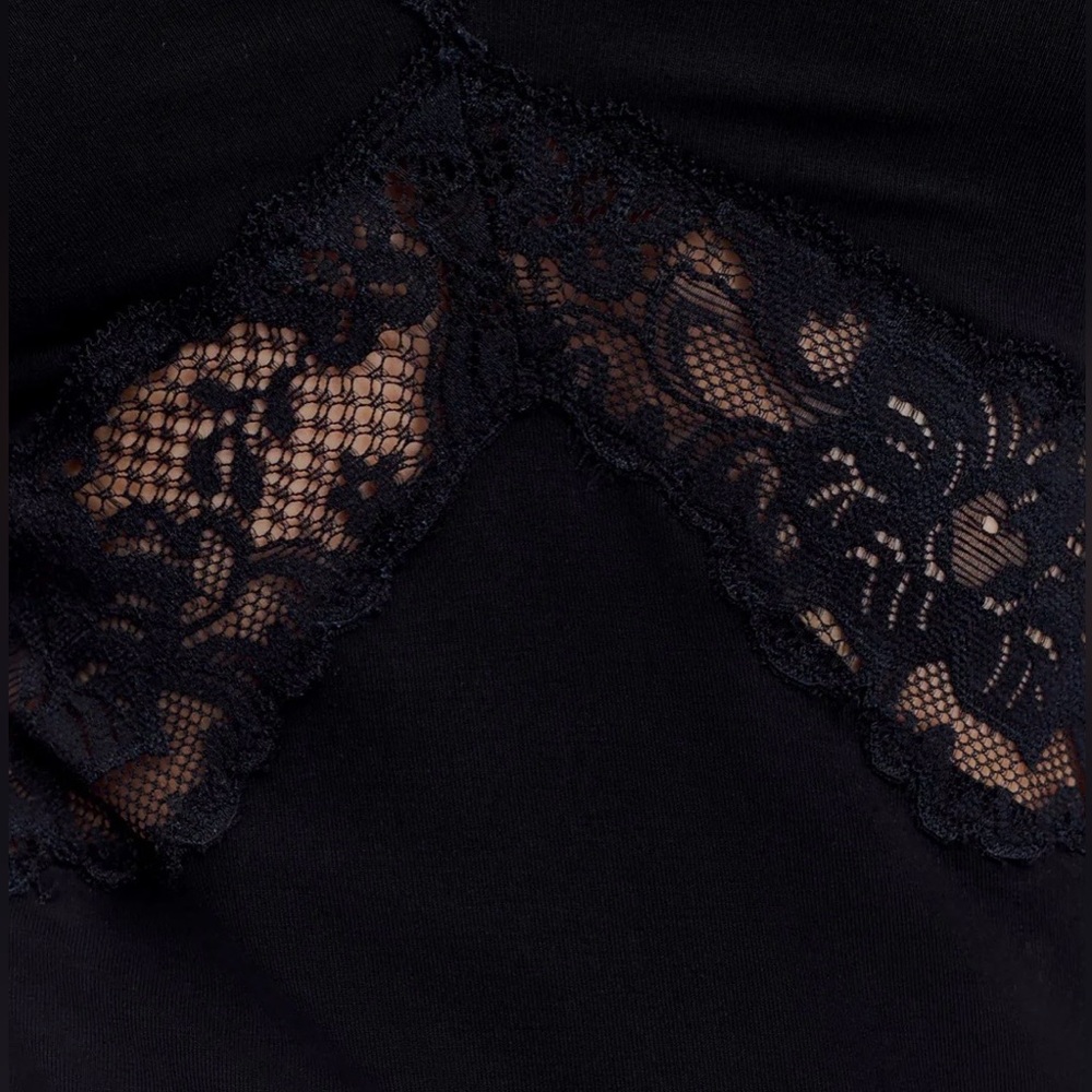 NWT MESHKI BLACK LACE INSERT MAXI DRESS - Picture 5 of 6